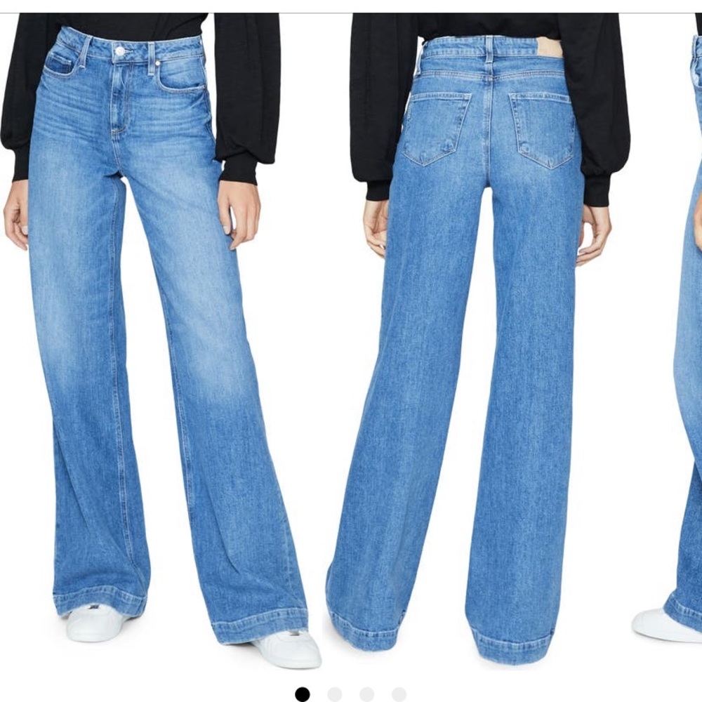 Paige High Waist Wide Leg Jeans 30” inseam